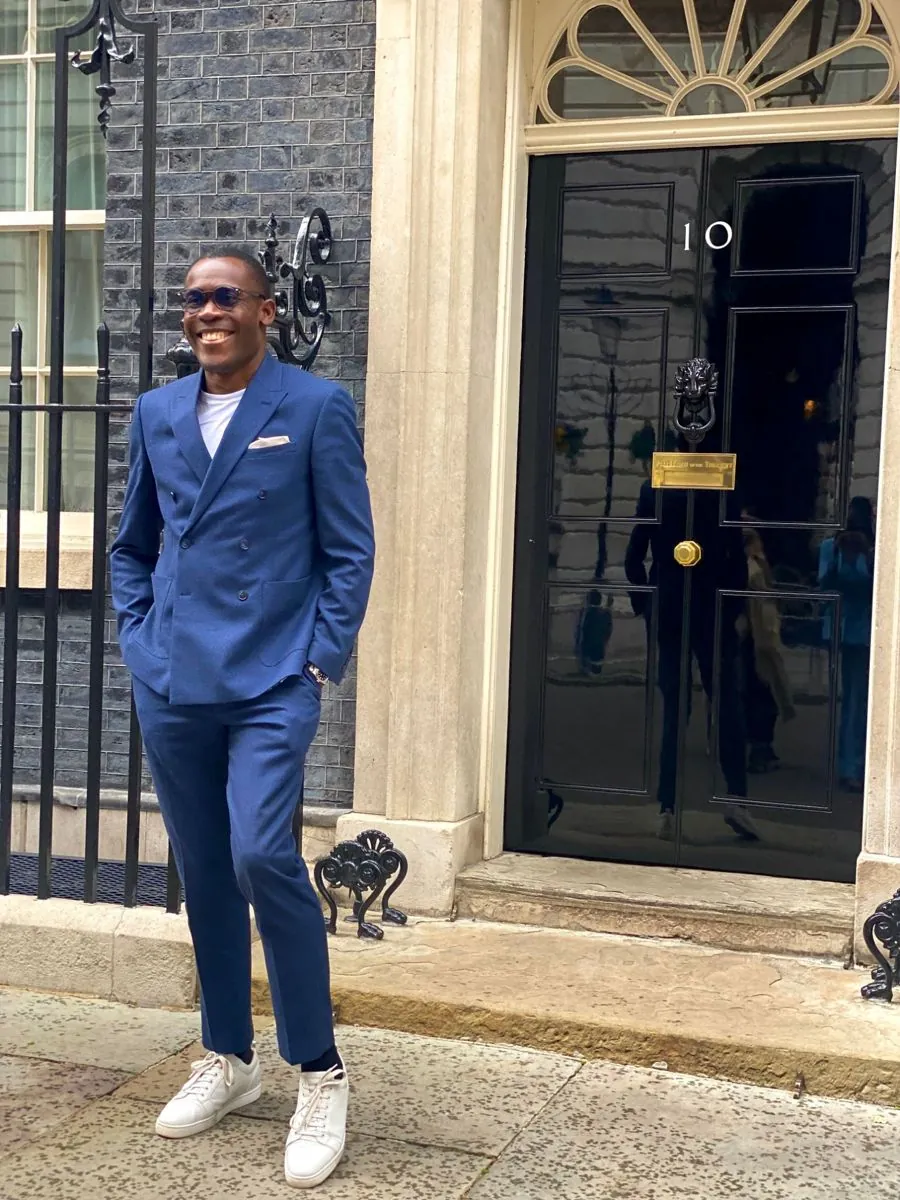 Peter outside 10 Downing Street