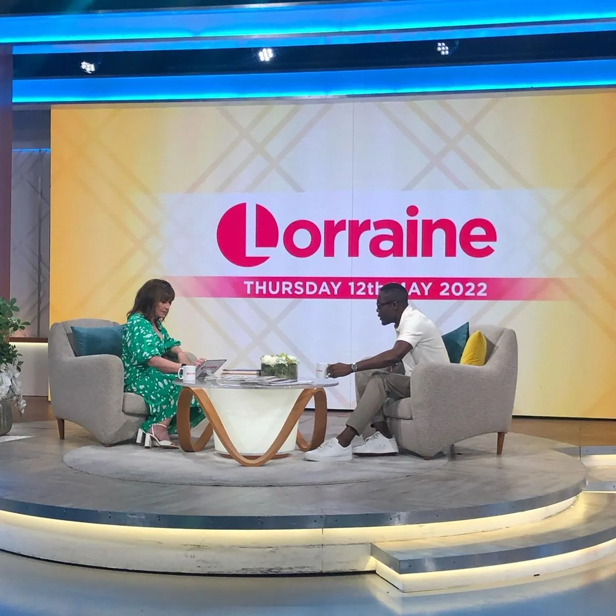 Peter being interviewed by Lorraine Kelly on Lorraine